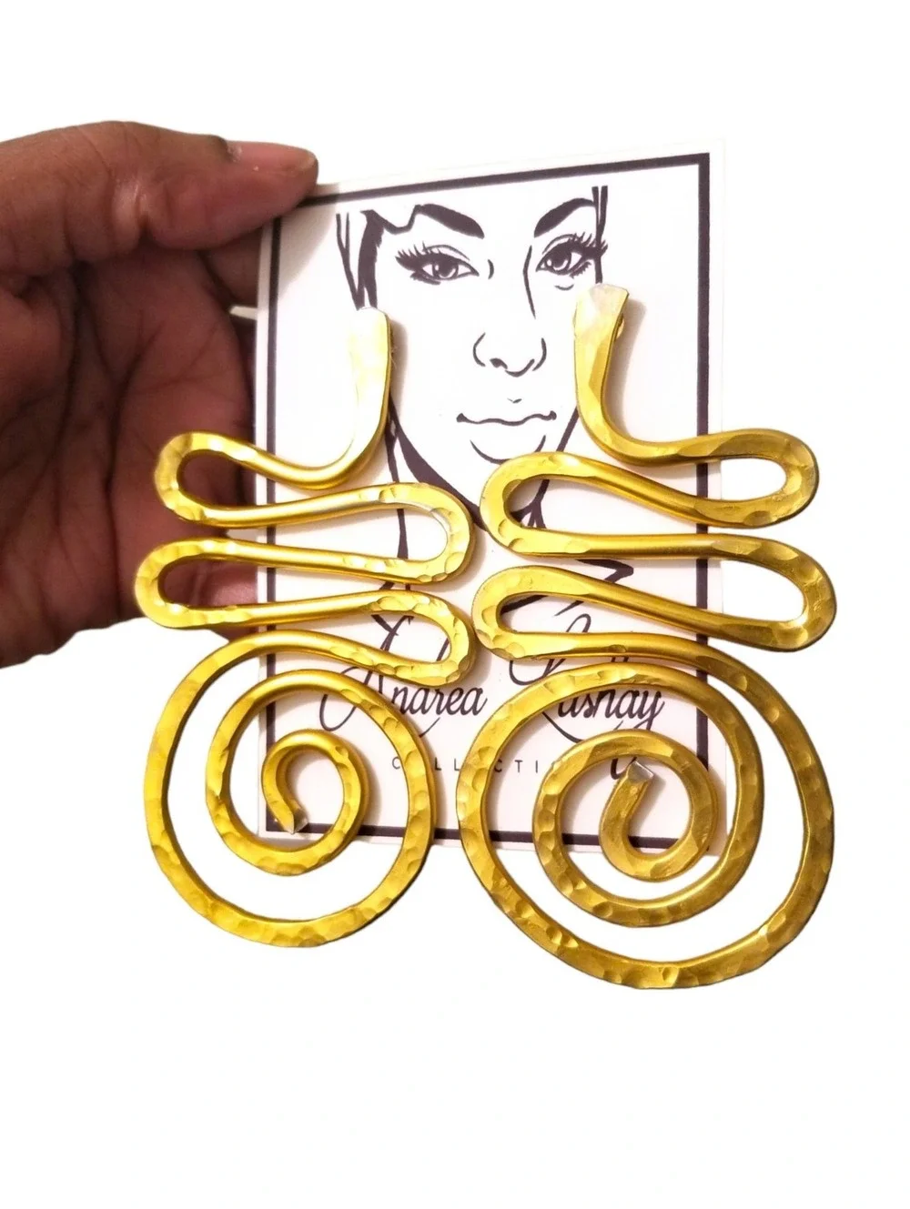 Large swirl earrings